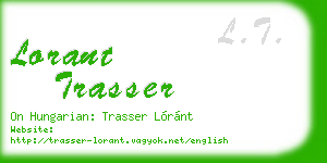 lorant trasser business card